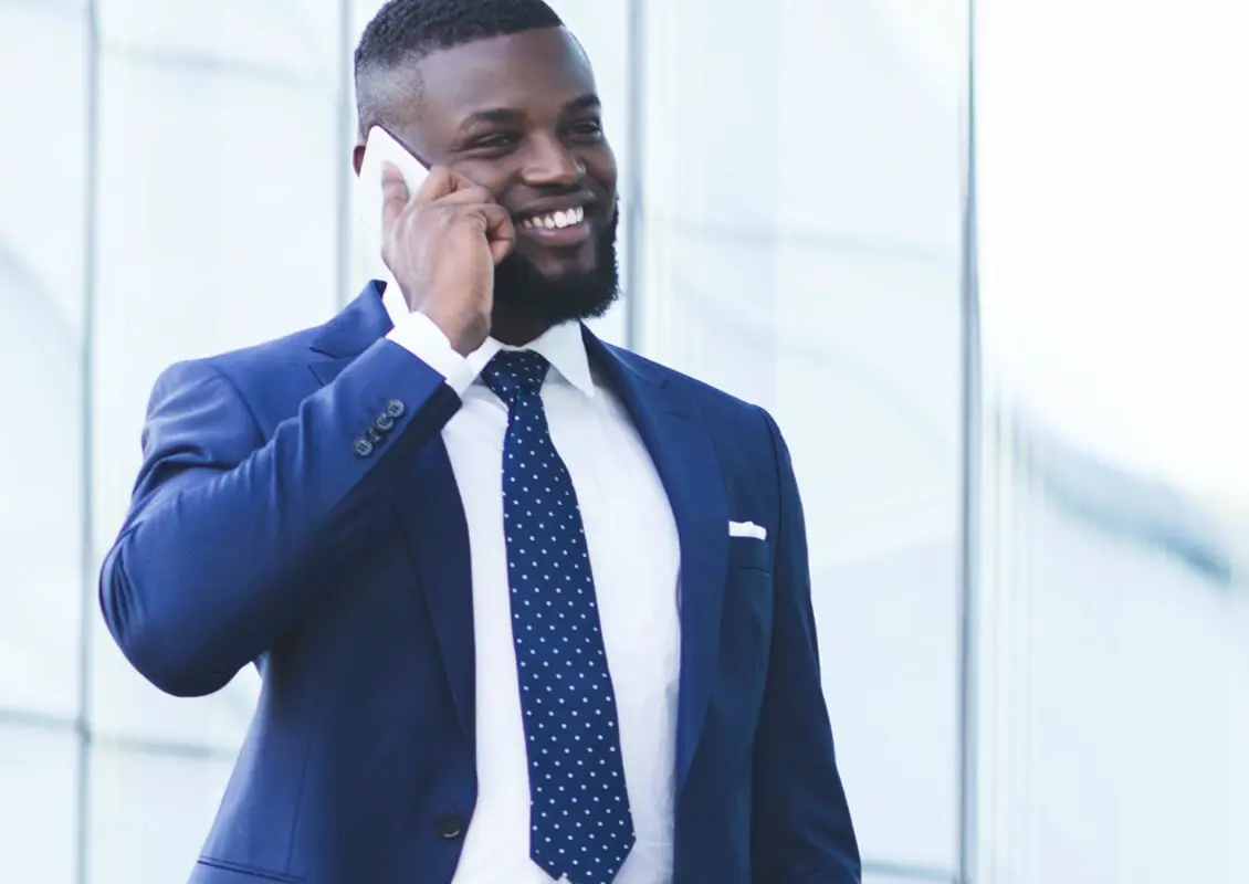 Young man talking on cell phone