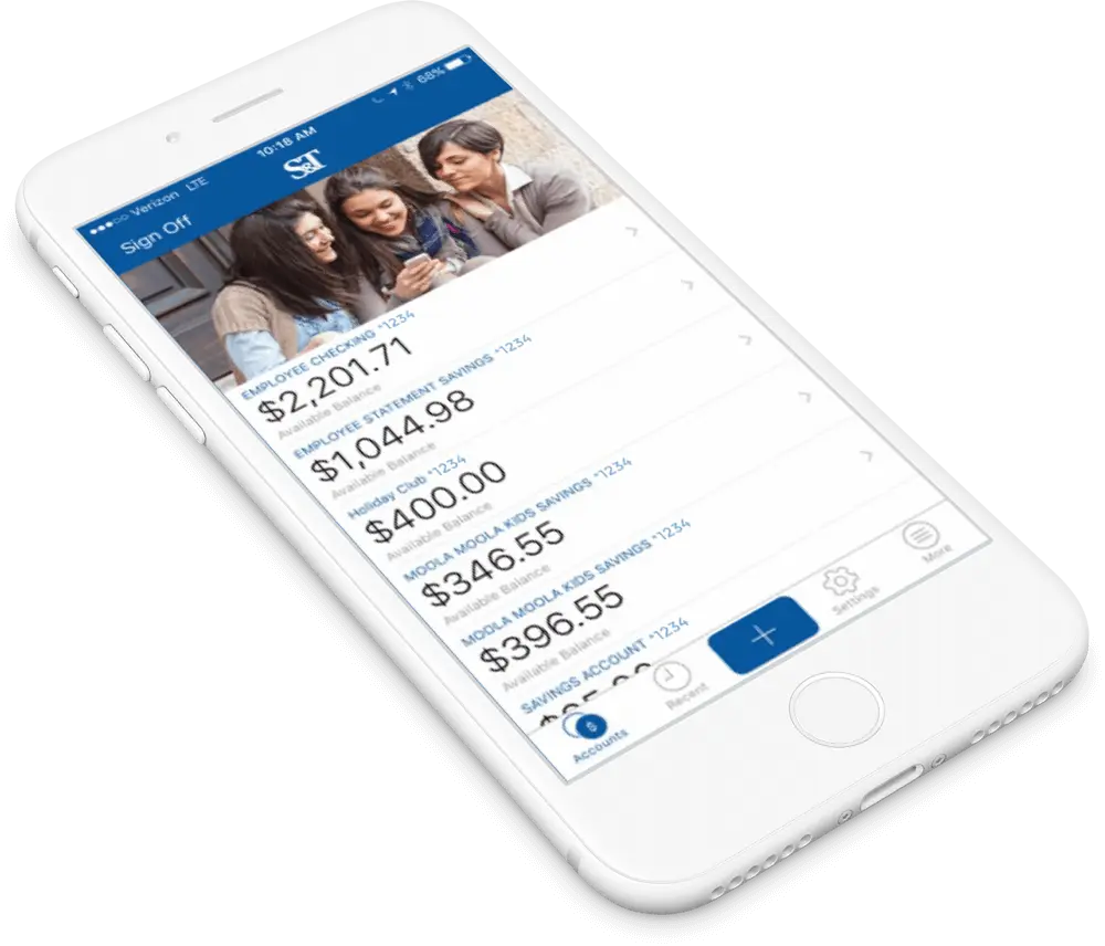 mobile banking screenshot