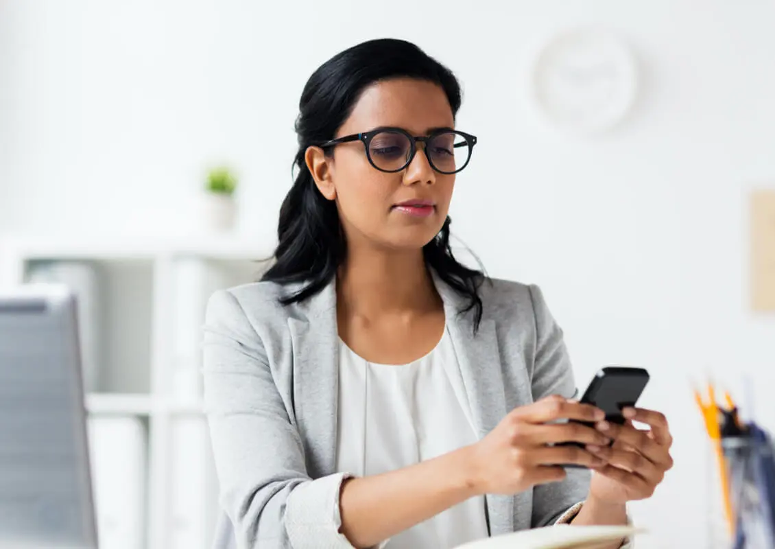 young female on cellphone