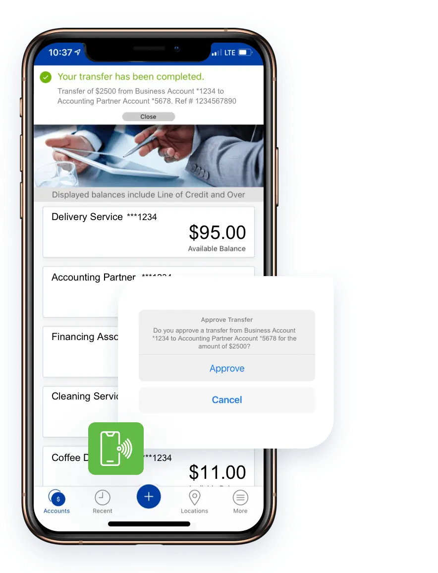 mobile banking screenshot